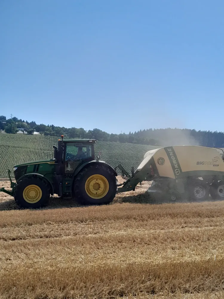 Travaux fenaison à La Roche-Vineuse